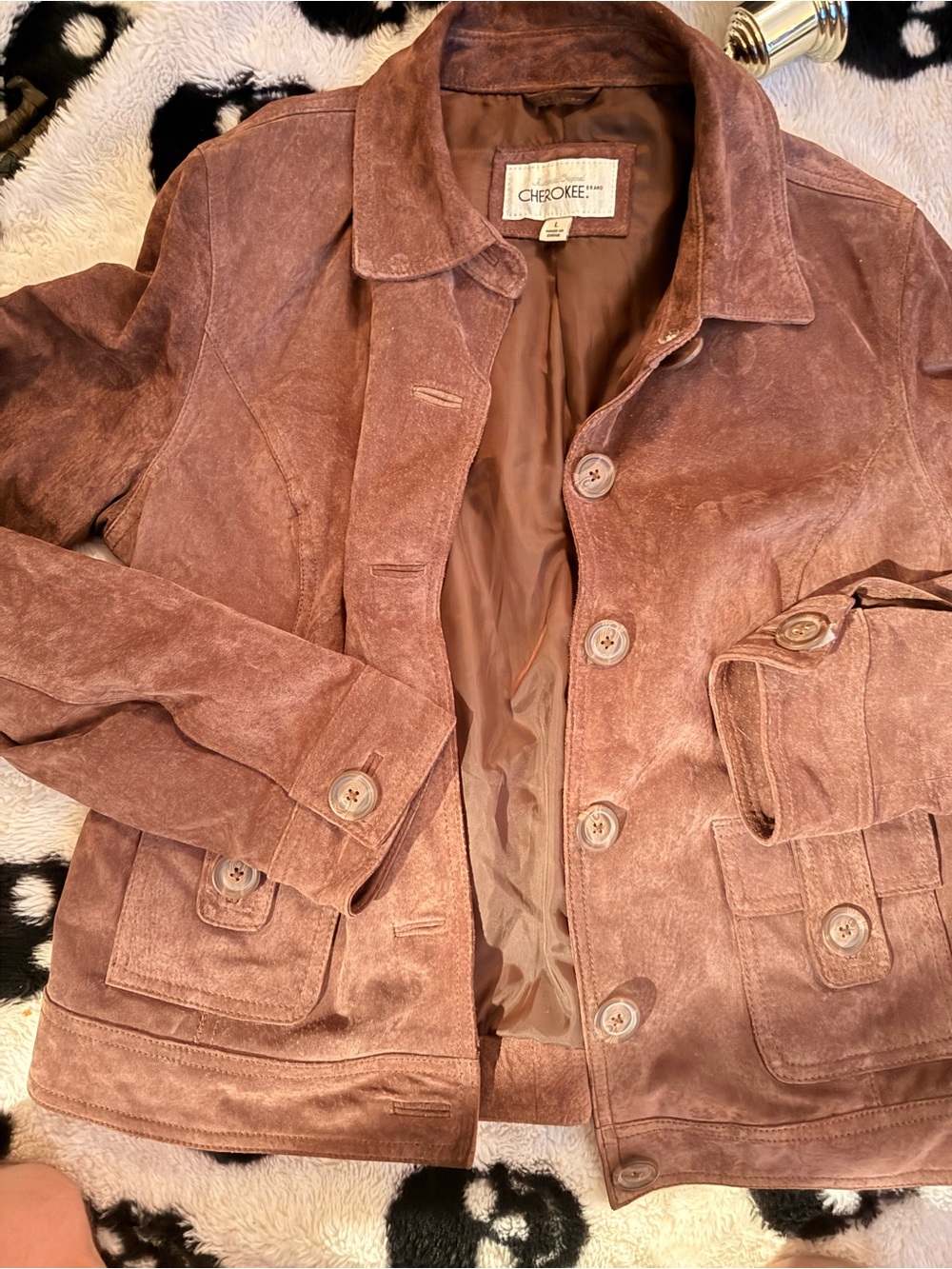 Cherokee Suede Jacket in Mauve